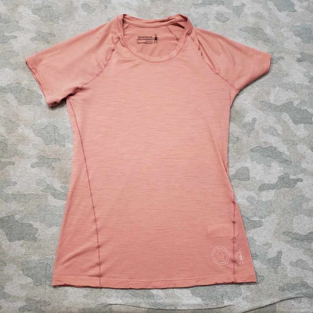 Smartwool Top Womens Small Pink 150 Merino Wool Blend Short Sleeve